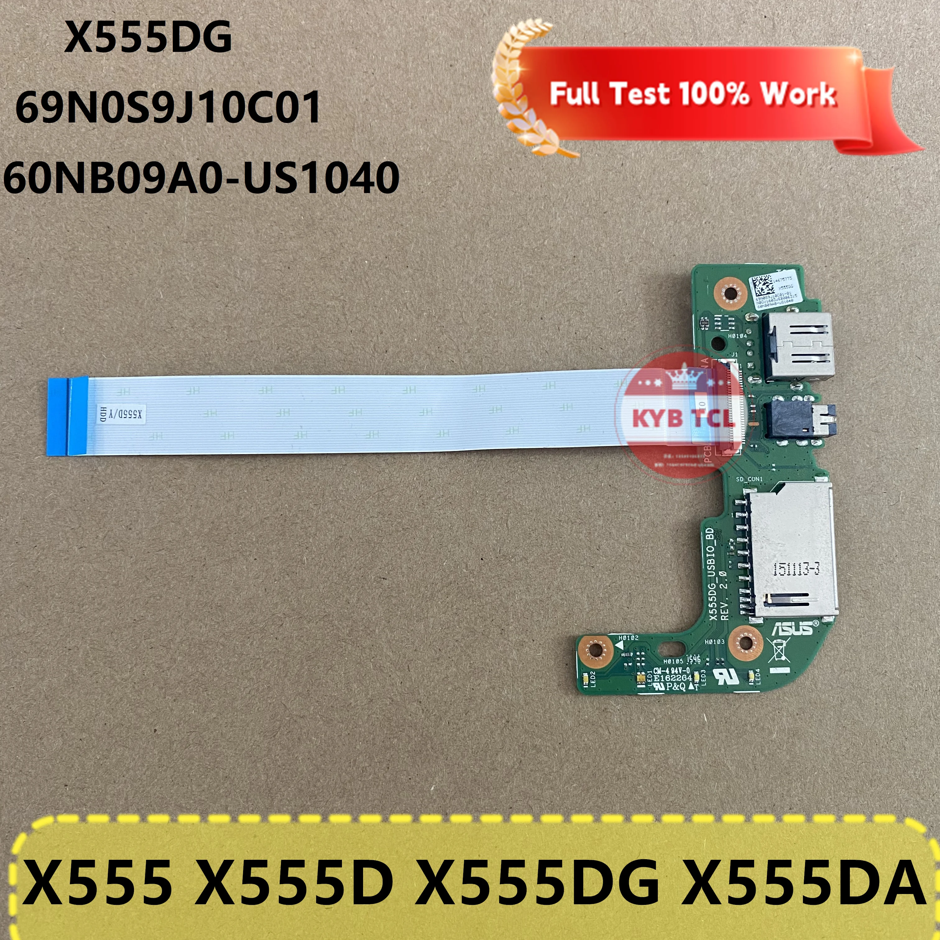 

Оригинальная USB плата ввода-вывода для ноутбука или кабель для ноутбука Asus X555 X555D X555DG X555DA 60NB09A0-US1040 69N0S9J10C01 REV 2,0