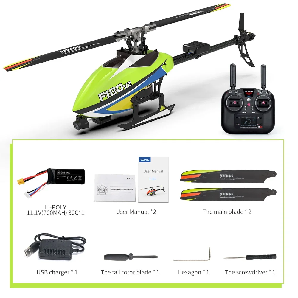 New YXZXRC F180 V2 GPS Stabilized Aileron Less Helicopter One Click Return Yellow Version
New YXZXRC F180 V2 GPS Stabilized Aileron Less Helicopter One Click Return Yellow Version