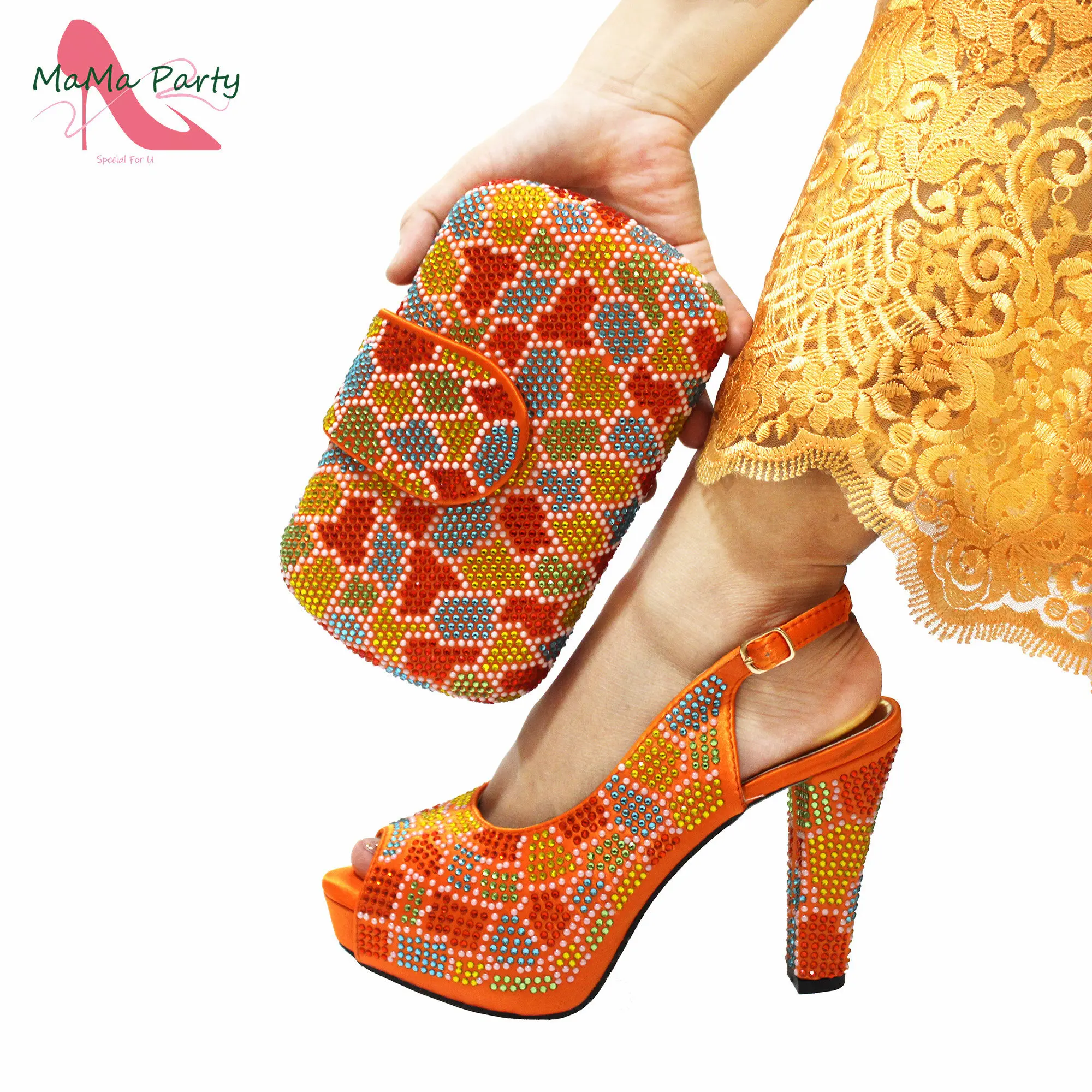 2023 Italian Design Luxury Women's Peep Toe Shoes And Bag Set Full Diamond Decoration Metal Closure Shoes for Party
2023 Italian Design Luxury Women's Peep Toe Shoes And Bag Set Full Diamond Decoration Metal Closure Shoes for Party