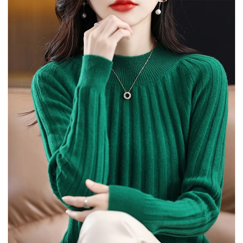 Women's Autumn Winter Solid Color Thick Knitting Pullover Long Sleeve Fashion Chic Lady Sweater Casual Versatile Elegant Tops
Women's Autumn Winter Solid Color Thick Knitting Pullover Long Sleeve Fashion Chic Lady Sweater Casual Versatile Elegant Tops