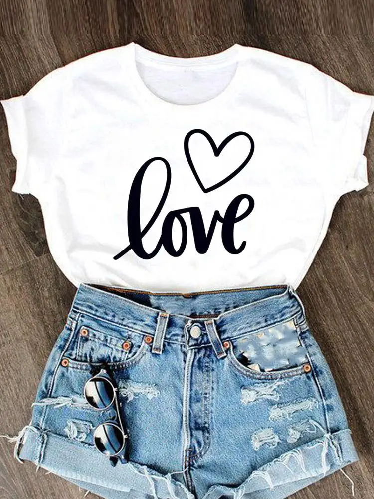 Fashion Clothing Letter Love Style 90s Trend Graphic T Shirt Clothes Women Short Sleeve Summer Tee T-shirt Cartoon Female Top
Fashion Clothing Letter Love Style 90s Trend Graphic T Shirt Clothes Women Short Sleeve Summer Tee T-shirt Cartoon Female Top