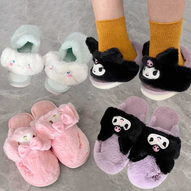 Sanrios Kawaii Cinnamoroll Mymelody Мультяшные женские пушистые тапочки зимние теплые закрытые пятки
Sanrios Kawaii Cinnamoroll Mymelody Мультяшные женские пушистые тапочки зимние теплые закрытые пятки