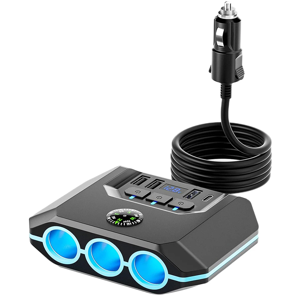 

Mobile Phone Car Lighter Socket Splitter Plug Car Lighter Socket Splitter Plug Compatibility Convenient Car Charger