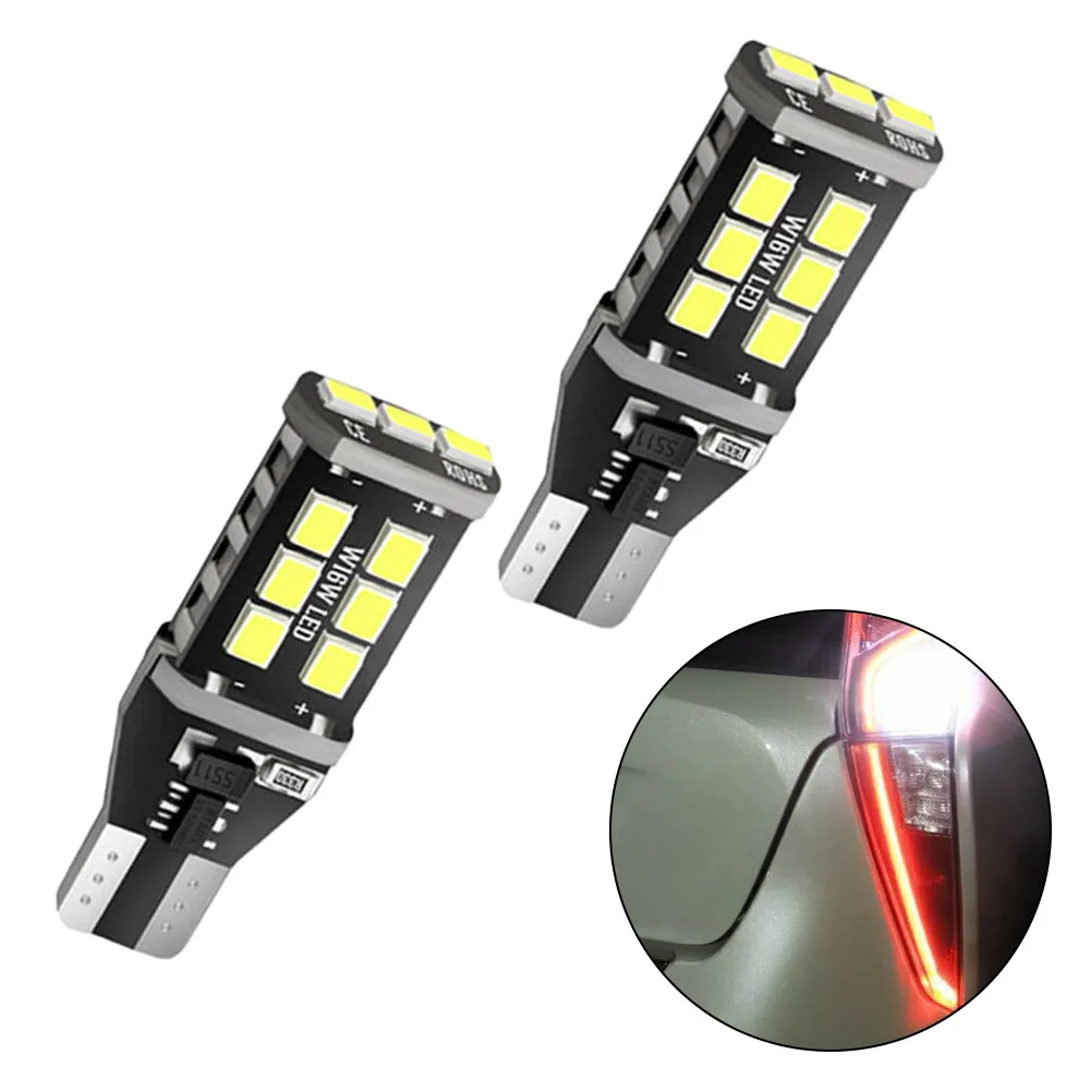 2pcs 12-24V White Canbus LED Bulbs For Car Backup Reverse Light T15 W16W Super Bright Reversing Lamps 49*15mm Universal Fitment
2pcs 12-24V White Canbus LED Bulbs For Car Backup Reverse Light T15 W16W Super Bright Reversing Lamps 49*15mm Universal Fitment