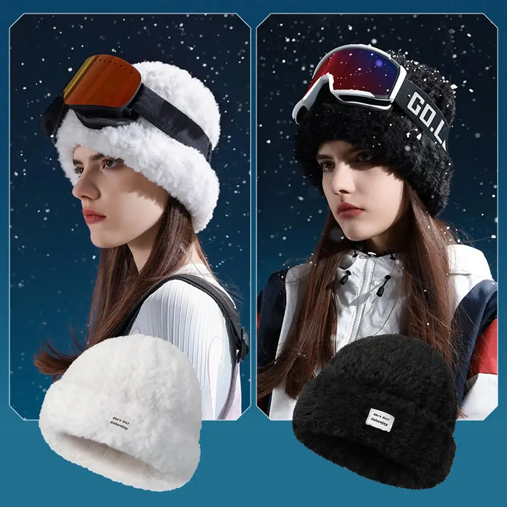 

Ski Winter Must Knit Beanie Hat Soft Warm Fisherman Beanie Cap Slouchy Winter Crochet Knitted Skull Hat for Women Autumn Wo B7T2