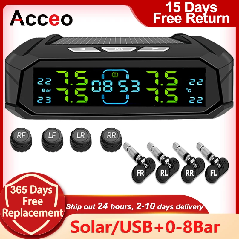 E-ACE K10 TPMS Tyre Pressure Monitoring System Solar radio Power Digital LCD Display Auto Security Alarm Systems Tyre Pressure
E-ACE K10 TPMS Tyre Pressure Monitoring System Solar radio Power Digital LCD Display Auto Security Alarm Systems Tyre Pressure