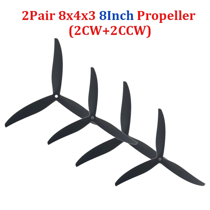 2 пары (2CW + 2CCW)8X4X3 8-дюймовые 3-лопастные/трехлопастные черно-стеклянные волоконные нейлоновые пропеллеры 8-дюймовые 9-дюймовые FPV Запчасти для фристайла
2 пары (2CW + 2CCW)8X4X3 8-дюймовые 3-лопастные/трехлопастные черно-стеклянные волоконные нейлоновые пропеллеры 8-дюймовые 9-дюймовые FPV Запчасти для фристайла