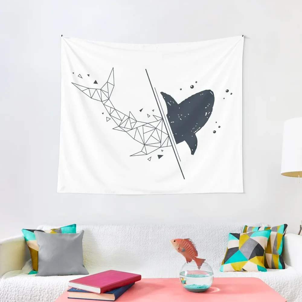 

Shark. Geometric style Tapestry Bedroom Deco Aesthetic Home Decor Hanging Wall Tapete For The Wall Tapestry