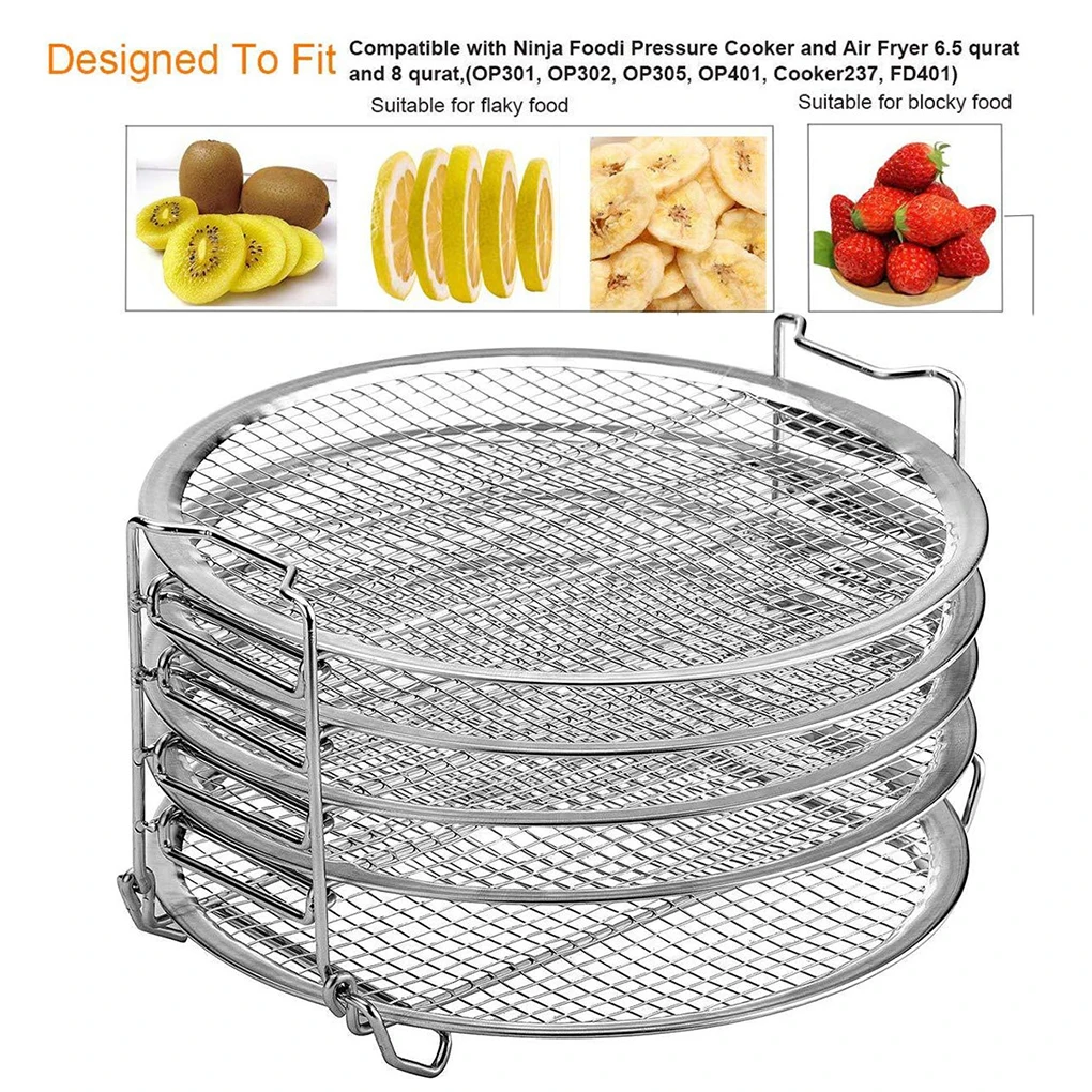 Dehydrator Rack Stainless Steel Stand Accessories Compatible with for Ninja Foodi Pressure Cooker and Air Fryer
Dehydrator Rack Stainless Steel Stand Accessories Compatible with for Ninja Foodi Pressure Cooker and Air Fryer