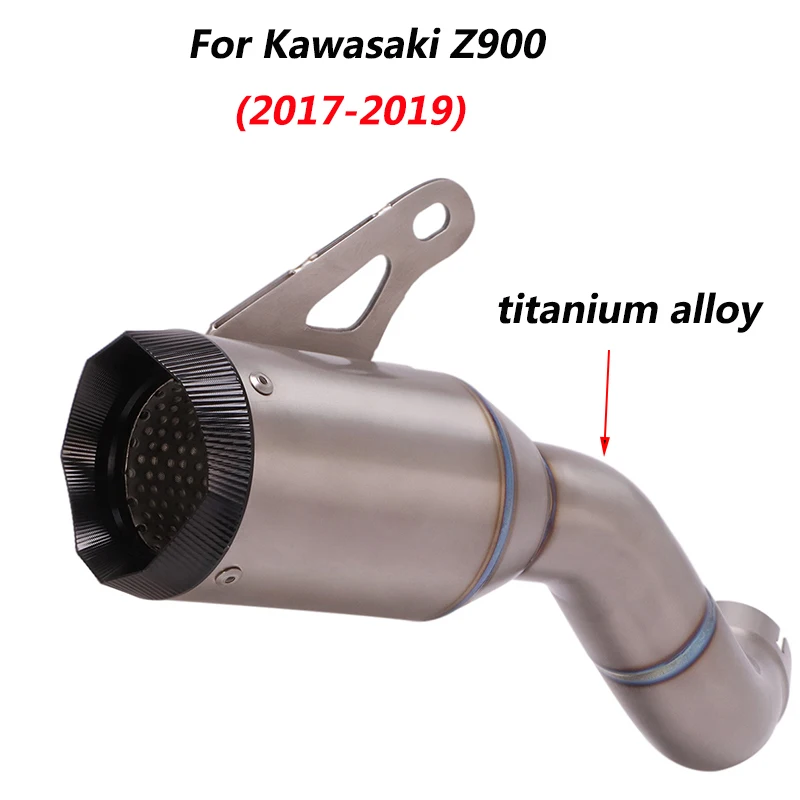 

Z900 Exhaust Slip On Motorcycle Middle Link Tube And Muffler Titanium Alloy Exhaust System For Kawasaki Z900 2017-2019