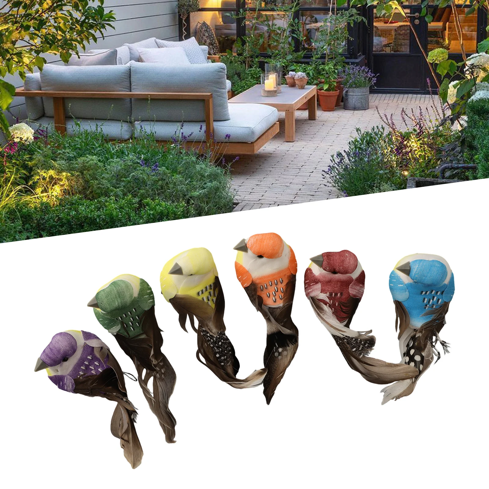 6pcs DIY Party Crafts Ornament Props Artificial Foam Feather Simulation Bird Home Garden Party Prop Wedding Decoration
6pcs DIY Party Crafts Ornament Props Artificial Foam Feather Simulation Bird Home Garden Party Prop Wedding Decoration