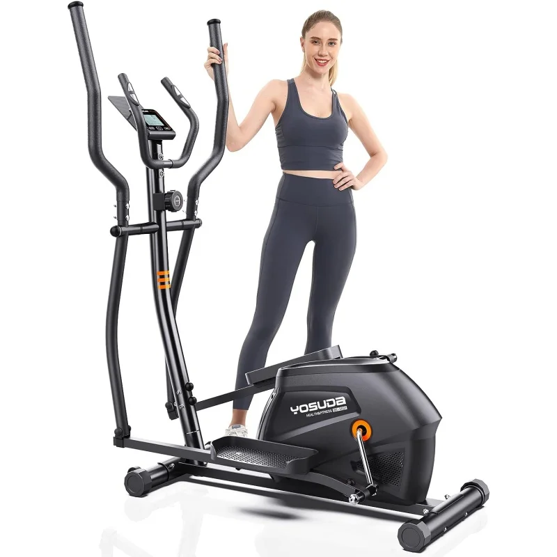 

YOSUDA Compact Elliptical Machine - Elliptical Machine for Home Use with Hyper-Quiet Magnetic Drive System, 16 Levels Adjustable