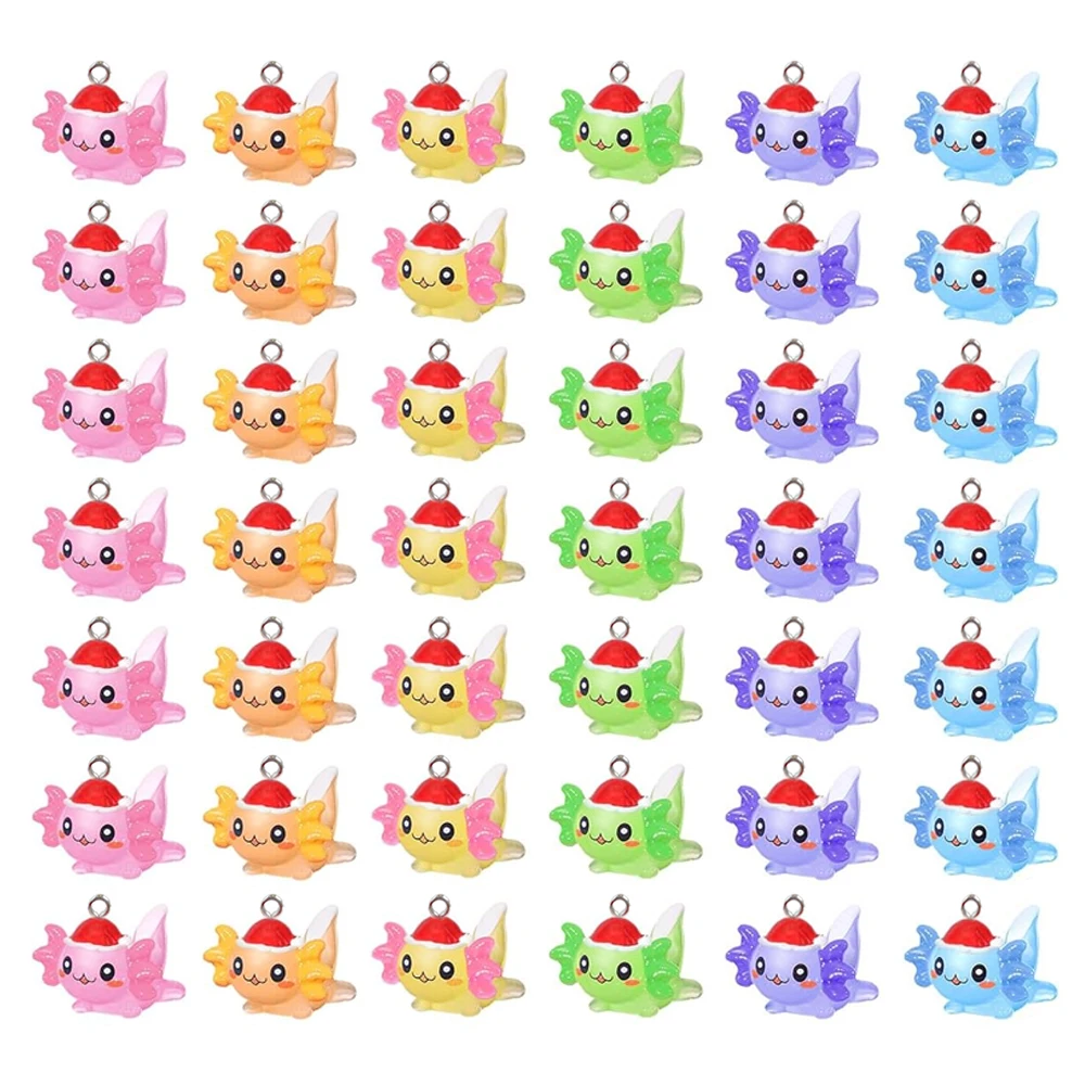 5/10pcs Mixed Mini Resin Christmas Hat Axolotl Charms with Eyelet for DIY Jewelry Earrings Bracelet Necklace Making Supplies
5/10pcs Mixed Mini Resin Christmas Hat Axolotl Charms with Eyelet for DIY Jewelry Earrings Bracelet Necklace Making Supplies