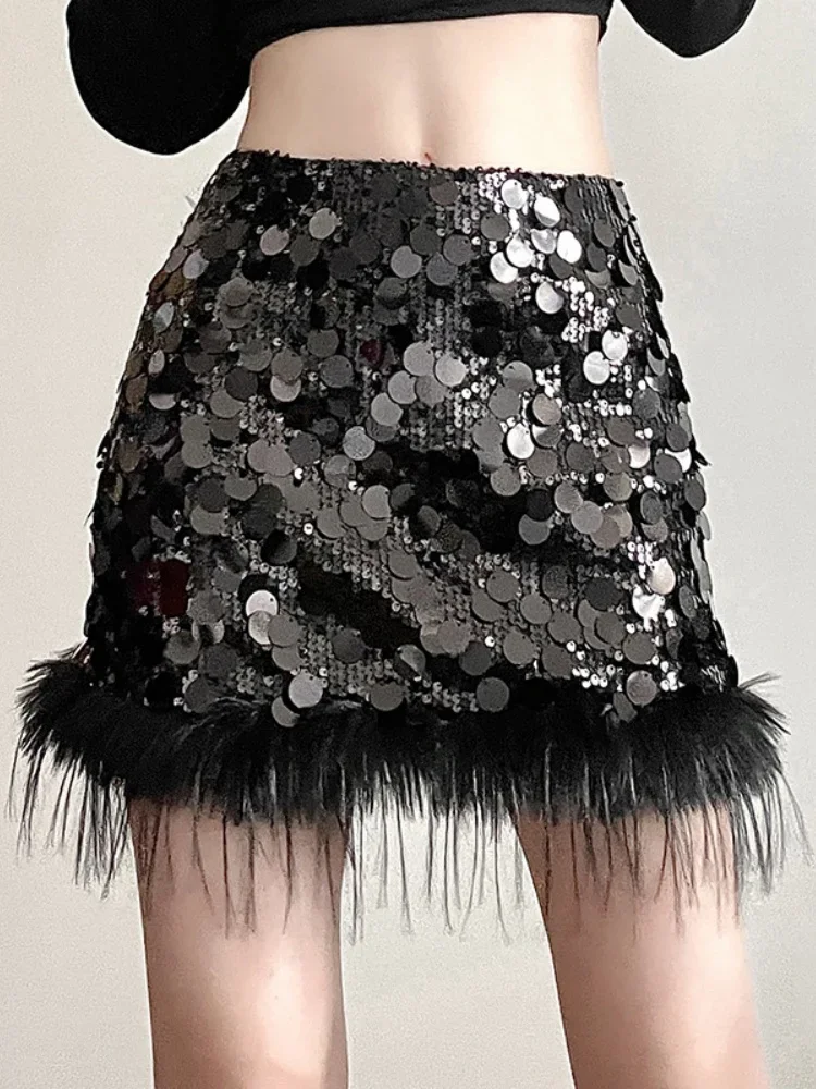 2024 Sequined Vintage A-Line Mini Skirt for Women Clothing High Waist Y2k Slim Sexy Streetwear Feather Fashion Outfits HMS80
2024 Sequined Vintage A-Line Mini Skirt for Women Clothing High Waist Y2k Slim Sexy Streetwear Feather Fashion Outfits HMS80