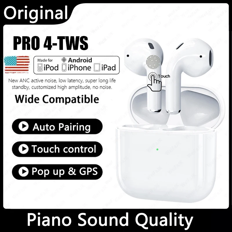 Оригинальный AirPods Pro 3 4 наушники-вкладыши TWS беспроводные наушники Bluetooth Earpods