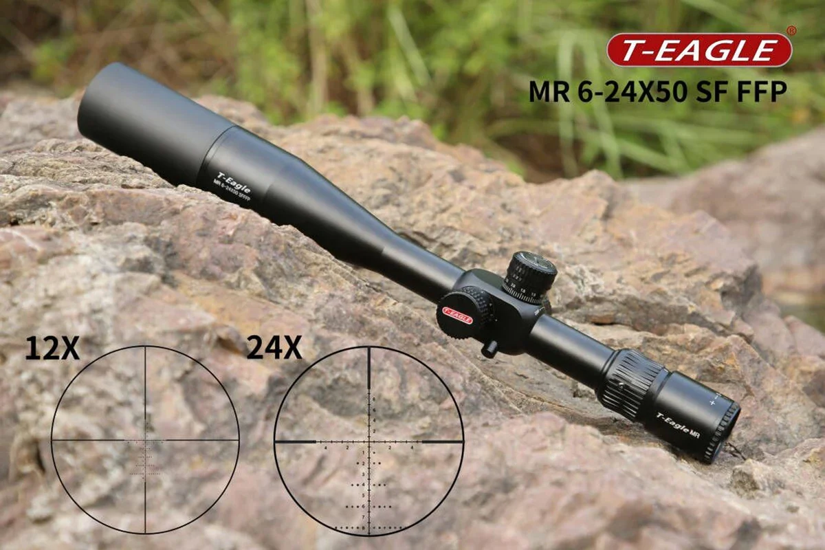 

T-Eagle Optics MR6-24X50 SF FFP First Focus PlaneTactical Riflescope Spotting Rifle Scope Hunting Collimator Air Gun Sight