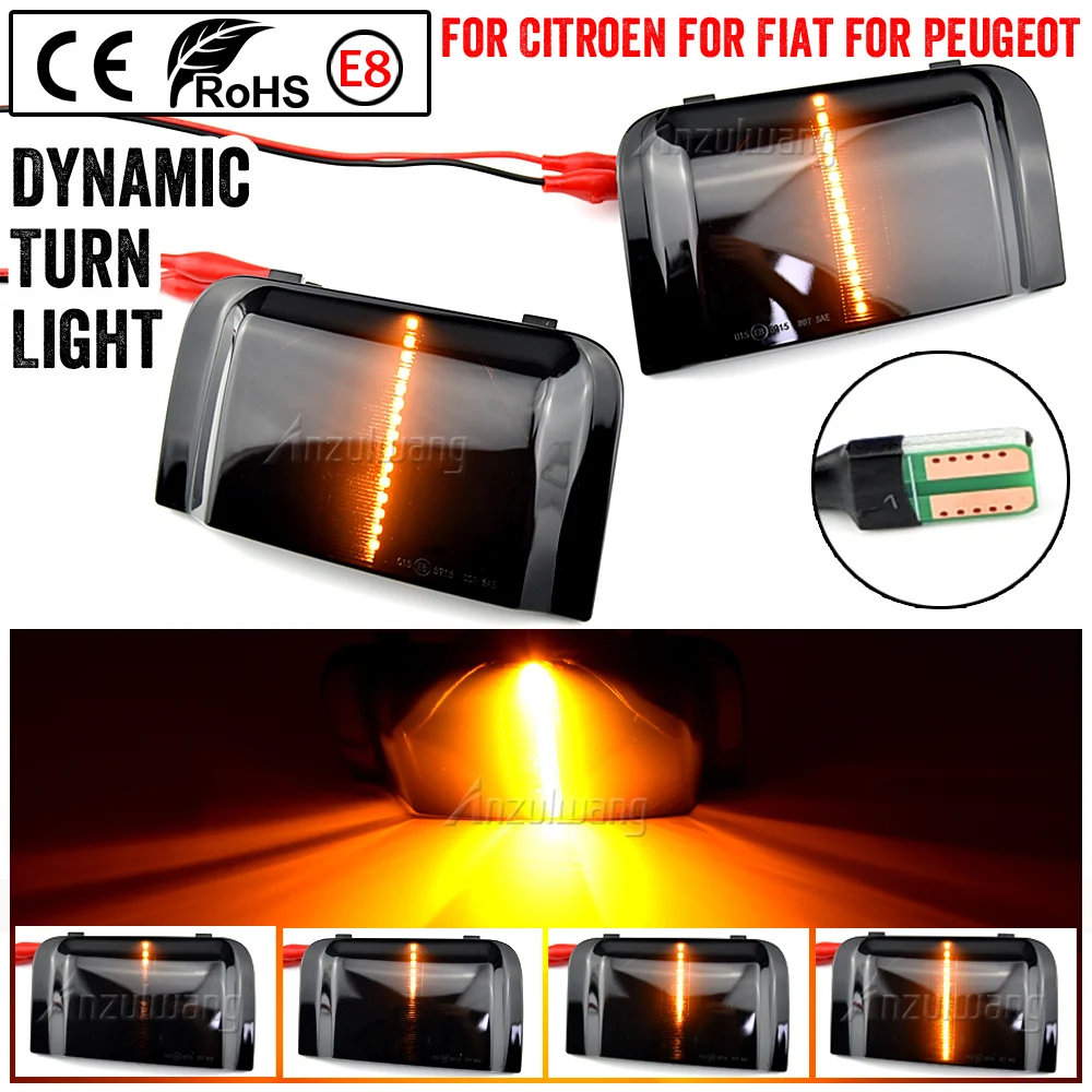 

For Peugeot Boxer Fiat Ducato Citroen Jumper Dynamic Blinker LED Flowing Turn Signal Side Mirror Lights Indicator Flasher Lamp