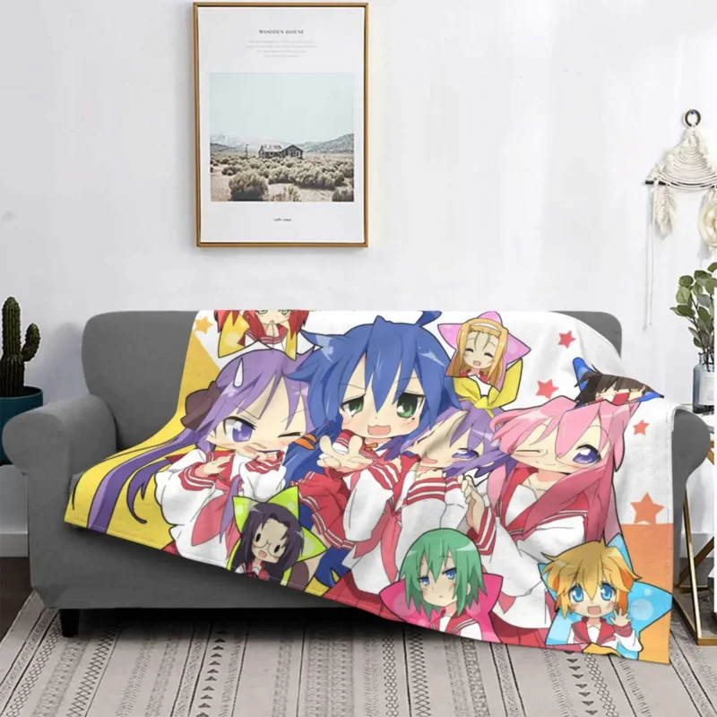 

Kawaii Lucky Star Blankets Anime Konata Izumi Flannel Awesome Warm Throw Blanket for Home Summer