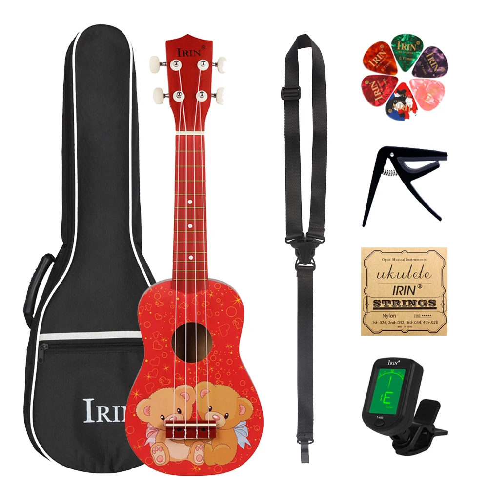 IRIN 21 Inch Ukulele 4 Strings Hawaiian Guitar Bear Mini Guitarra Ukulele With Bag Strings Tuner Capo Guitar Parts & Accessories
IRIN 21 Inch Ukulele 4 Strings Hawaiian Guitar Bear Mini Guitarra Ukulele With Bag Strings Tuner Capo Guitar Parts & Accessories