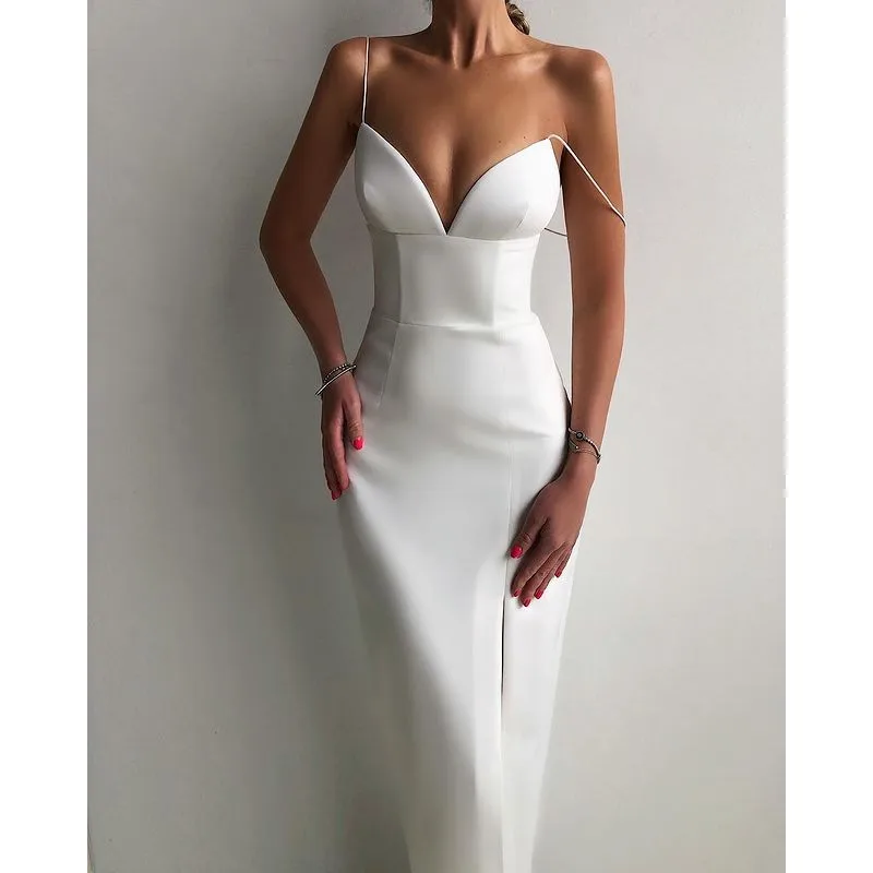 Women's Dress 2023 New Sexy V-Neck Suspender Stretch Split Dress Temperament Solid Color Party Dress Free Shipping
Women's Dress 2023 New Sexy V-Neck Suspender Stretch Split Dress Temperament Solid Color Party Dress Free Shipping