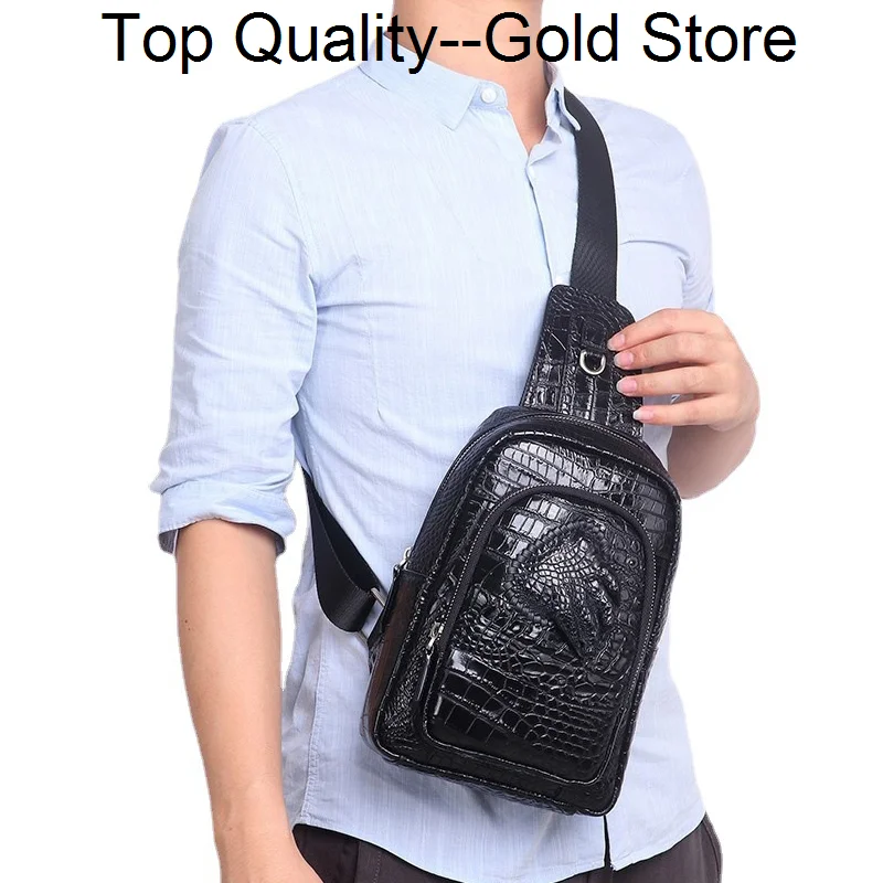 Men's Chest Bag Crocodile pattern Leather Shoulder Messenger Man Sling Daypack Designer Crossbody sacoche homme
Men's Chest Bag Crocodile pattern Leather Shoulder Messenger Man Sling Daypack Designer Crossbody sacoche homme