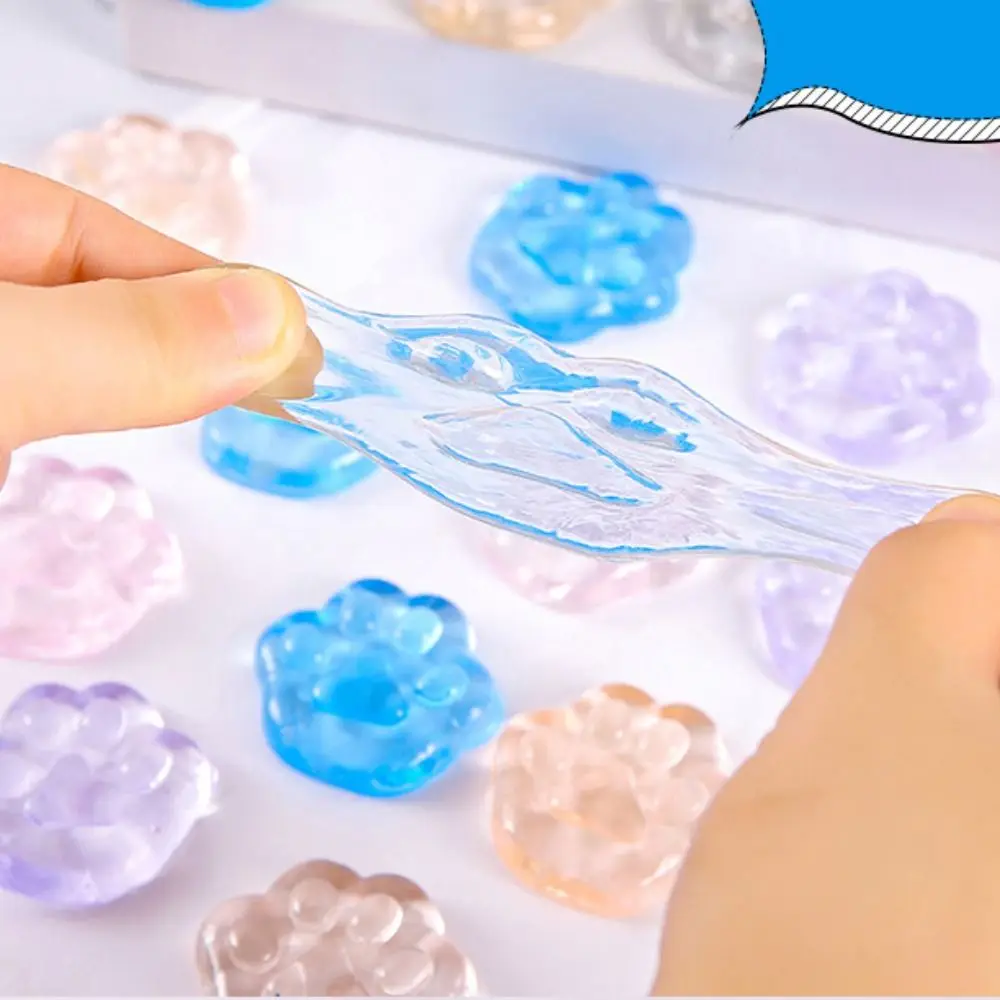 

Transparent Squeeze Toy Quick Rebound Sparkling Mini Cute Sensory Toys Realistic Fidget Transparent Cat Claw Toy