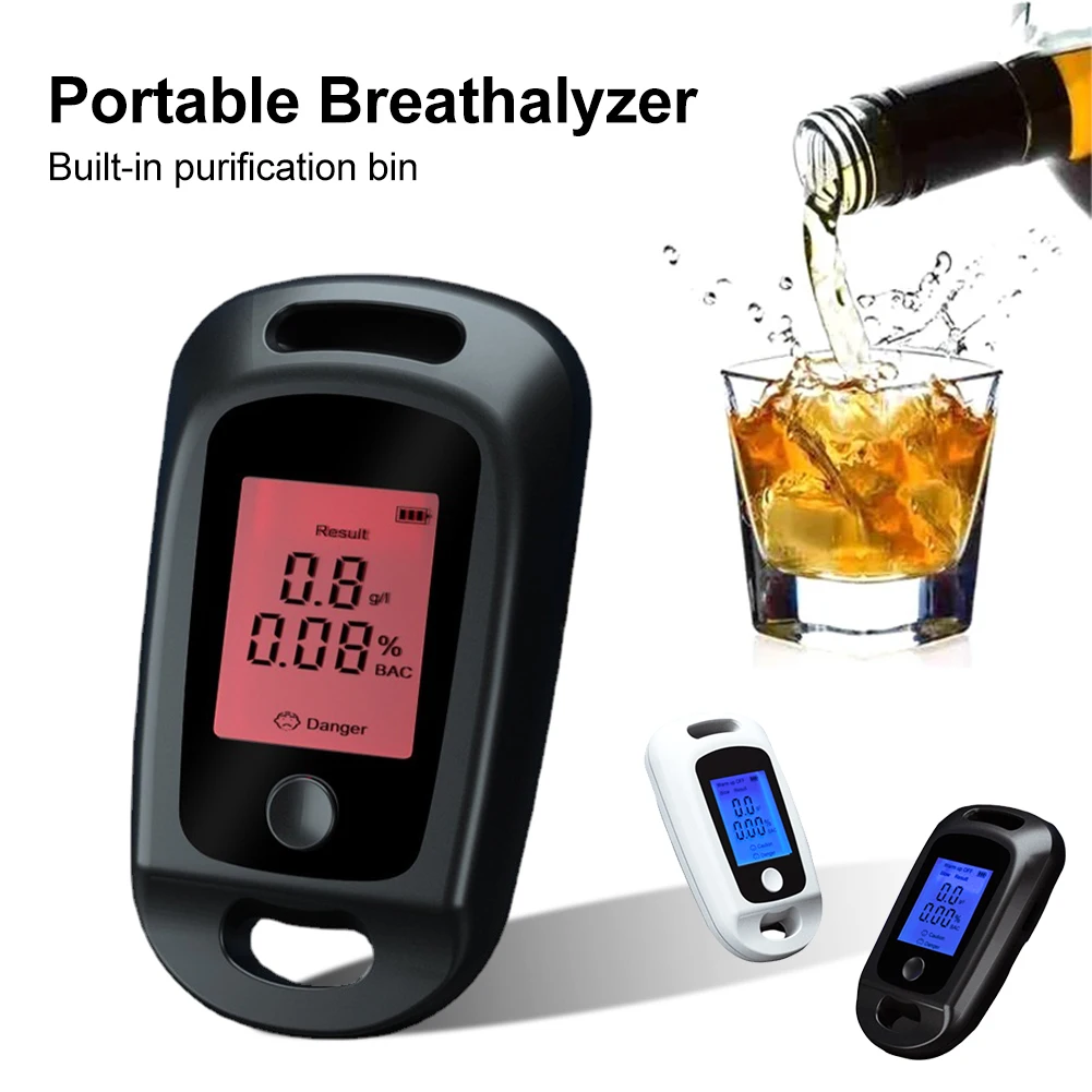 USB Rechargeable Alcohol Tester Portable LCD Digital Display Breathalyzer with 3 Color Alert Breath Tester
USB Rechargeable Alcohol Tester Portable LCD Digital Display Breathalyzer with 3 Color Alert Breath Tester