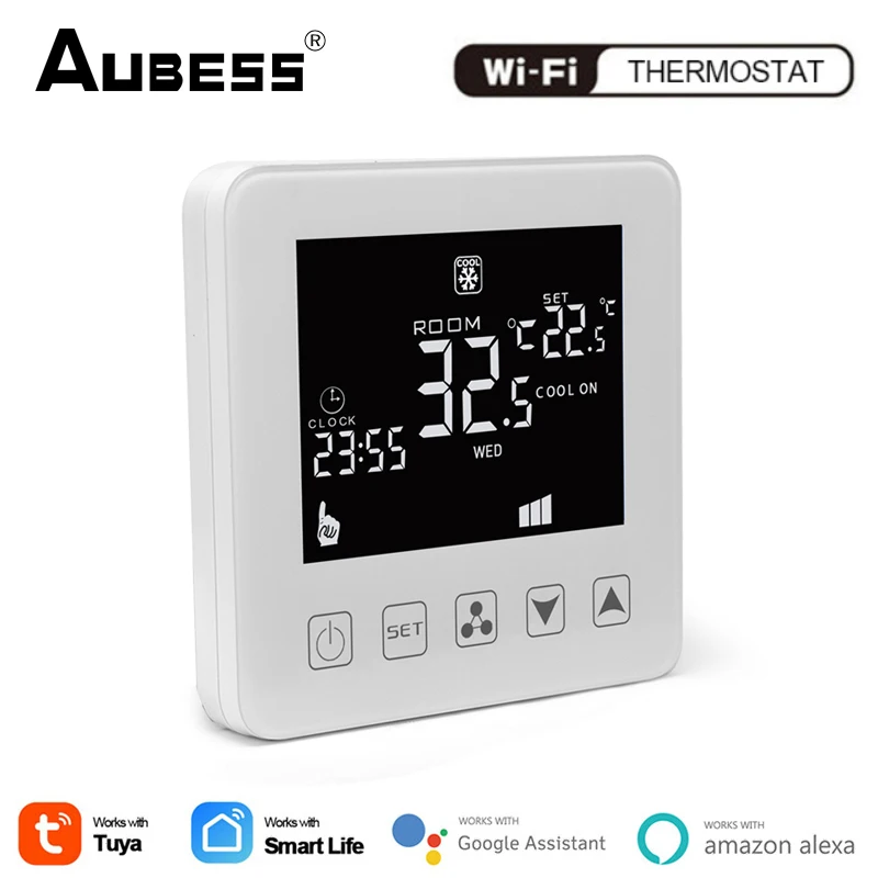 Tuya WiFi Smart Central Air Conditioning Thermostat Fan Wireless Smart Remote Controller Work with Alexa Google Home Assistant
Tuya WiFi Smart Central Air Conditioning Thermostat Fan Wireless Smart Remote Controller Work with Alexa Google Home Assistant
