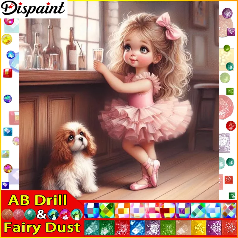 Dispaint Fairy Dust AB DIY 5D Diamond Painting "Girl Dog Wine" Full Diamond Embroidery Sale Picture Of Rhinestones For Festival
Dispaint Fairy Dust AB DIY 5D Diamond Painting "Girl Dog Wine" Full Diamond Embroidery Sale Picture Of Rhinestones For Festival