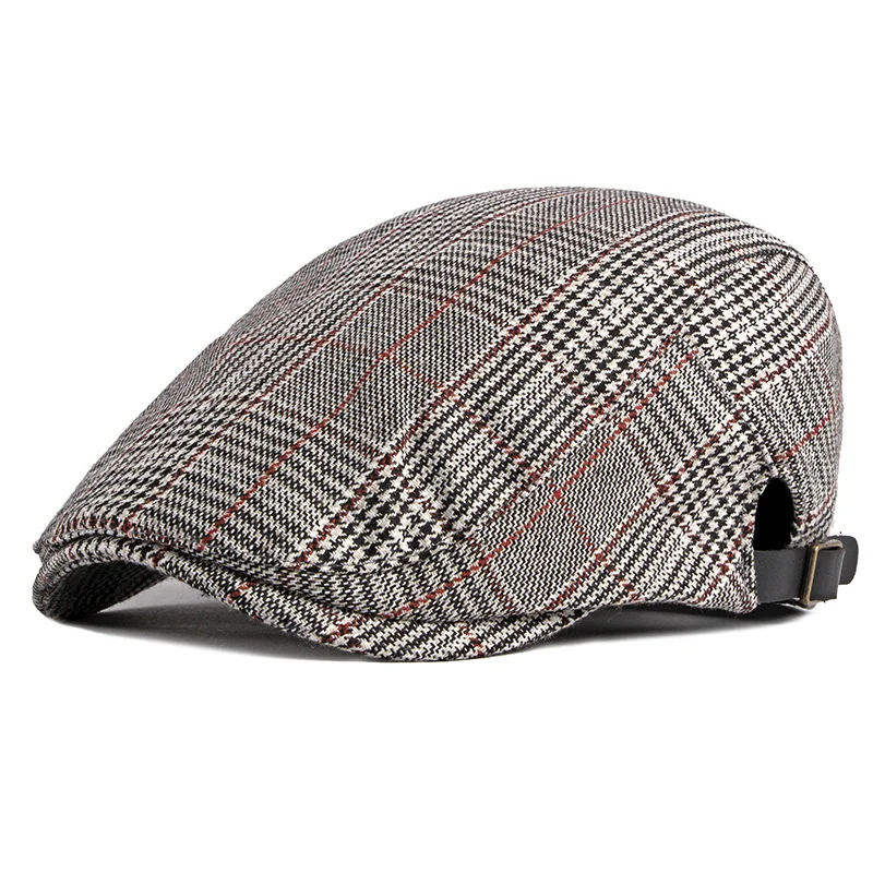 

Men's Newsboy Cap Ivy Cotton Flat Hat Adjustable Cabbie Driving Hats Gatsby Irish Hunting Beret Caps Vintage Kpop Free Shipping