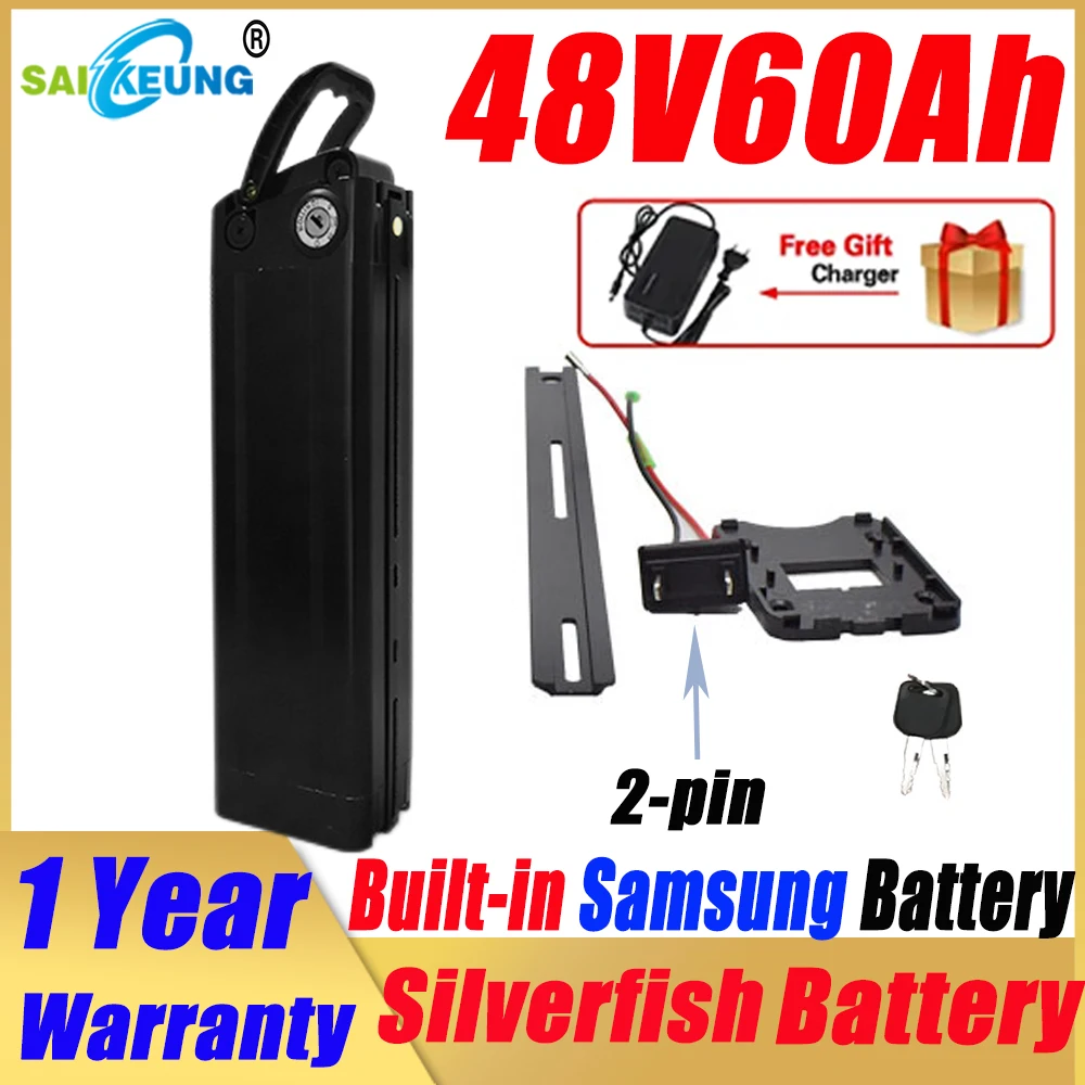 SilverFish 48v60ah Electric Bike 48v 20ah 50ah 13s5p Akku Accu 250-3000w Bateria De Litio 36 52 60 72v 30AH 40ah Lithium Battery
SilverFish 48v60ah Electric Bike 48v 20ah 50ah 13s5p Akku Accu 250-3000w Bateria De Litio 36 52 60 72v 30AH 40ah Lithium Battery