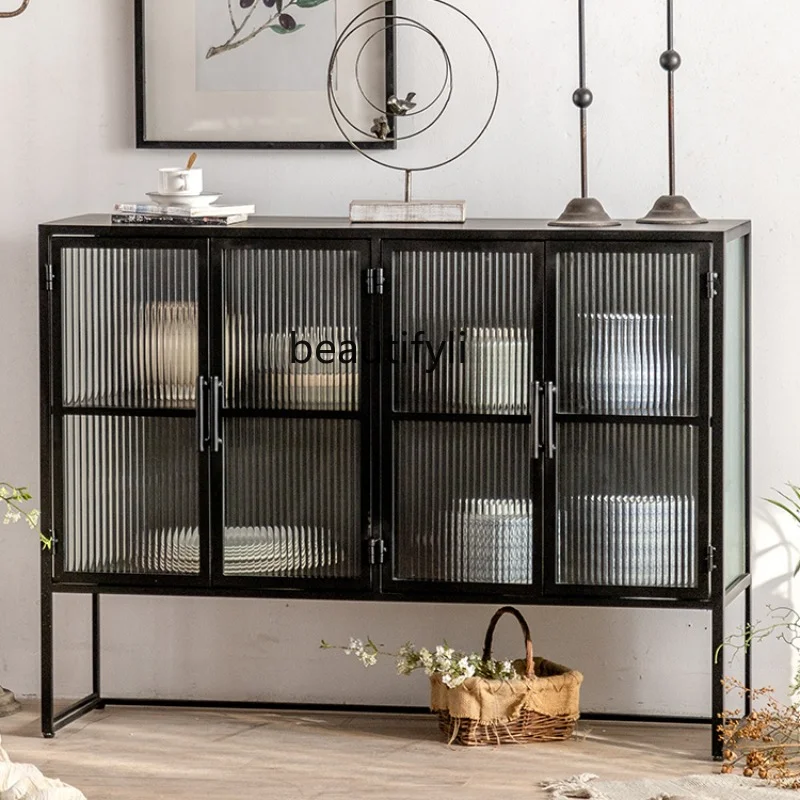 Nordic Iron Sideboard Cabinet Modern Minimalist Changhong Glass Storage Cabinet Home Living RoomDisplay Cabinet against the Wall
Nordic Iron Sideboard Cabinet Modern Minimalist Changhong Glass Storage Cabinet Home Living RoomDisplay Cabinet against the Wall