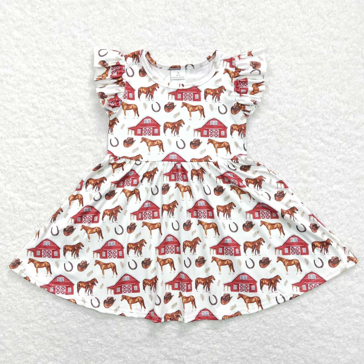 

Wholesale Boutique Western Toddler Clothes Baby Girl Dress Short Sleeves Children Infant New Arrive Clothing