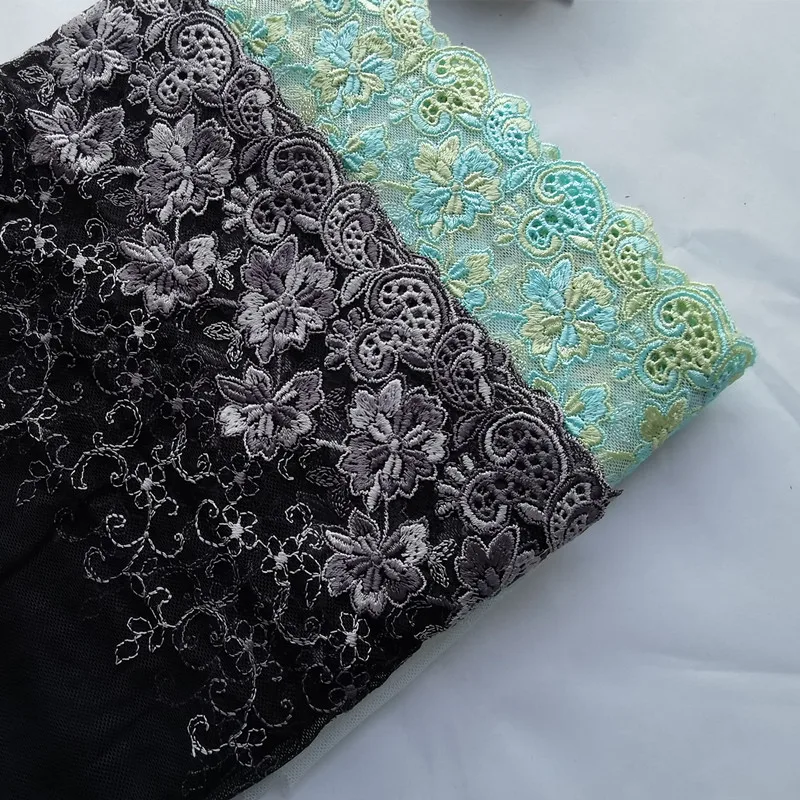 12 метров, зеленая, черная, серая вышитая кружевная отделка для подола юбки, материал для шитья одежды, «сделай сам», одежда, платье, ткань 
12 метров, зеленая, черная, серая вышитая кружевная отделка для подола юбки, материал для шитья одежды, «сделай сам», одежда, платье, ткань