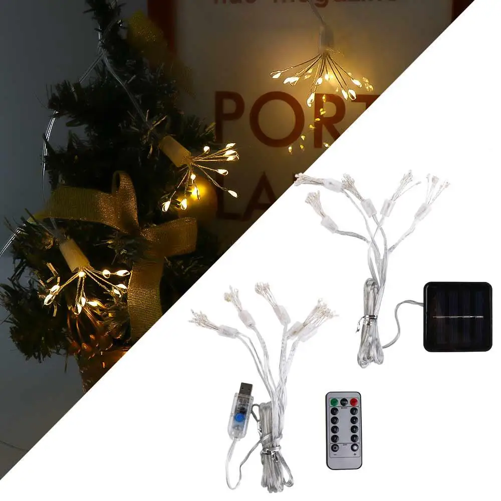 8 Lighting Modes LED Starburst Chain String Lights 50/100LED USB/Solar Fireworks String Light Waterproof Fairy Light Party
8 Lighting Modes LED Starburst Chain String Lights 50/100LED USB/Solar Fireworks String Light Waterproof Fairy Light Party