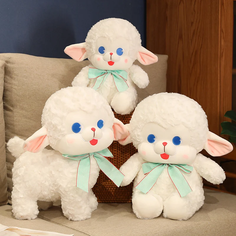 

Kawaii Small Lamb Stuffed Animals Plush Toys Cute Fluffy Plushies Sheep Doll Gift for Baby Girls Birthday Home Bed Sofa Car Xmas