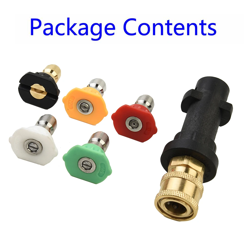 Pressure Washer Spray Nozzles+ Adapter For For Karcher K Series 1/4 Quick Connect Home DIY Garden Power Equipment Accessories
Pressure Washer Spray Nozzles+ Adapter For For Karcher K Series 1/4 Quick Connect Home DIY Garden Power Equipment Accessories