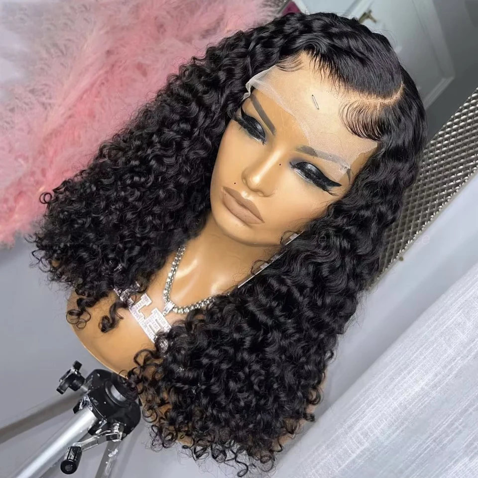 Natural Black Soft Preplucked 26Inch Long 180Density Glueless Kinky Curly Lace Front Wig BabyHair Heat Temperature Daily Cosplay
Natural Black Soft Preplucked 26Inch Long 180Density Glueless Kinky Curly Lace Front Wig BabyHair Heat Temperature Daily Cosplay