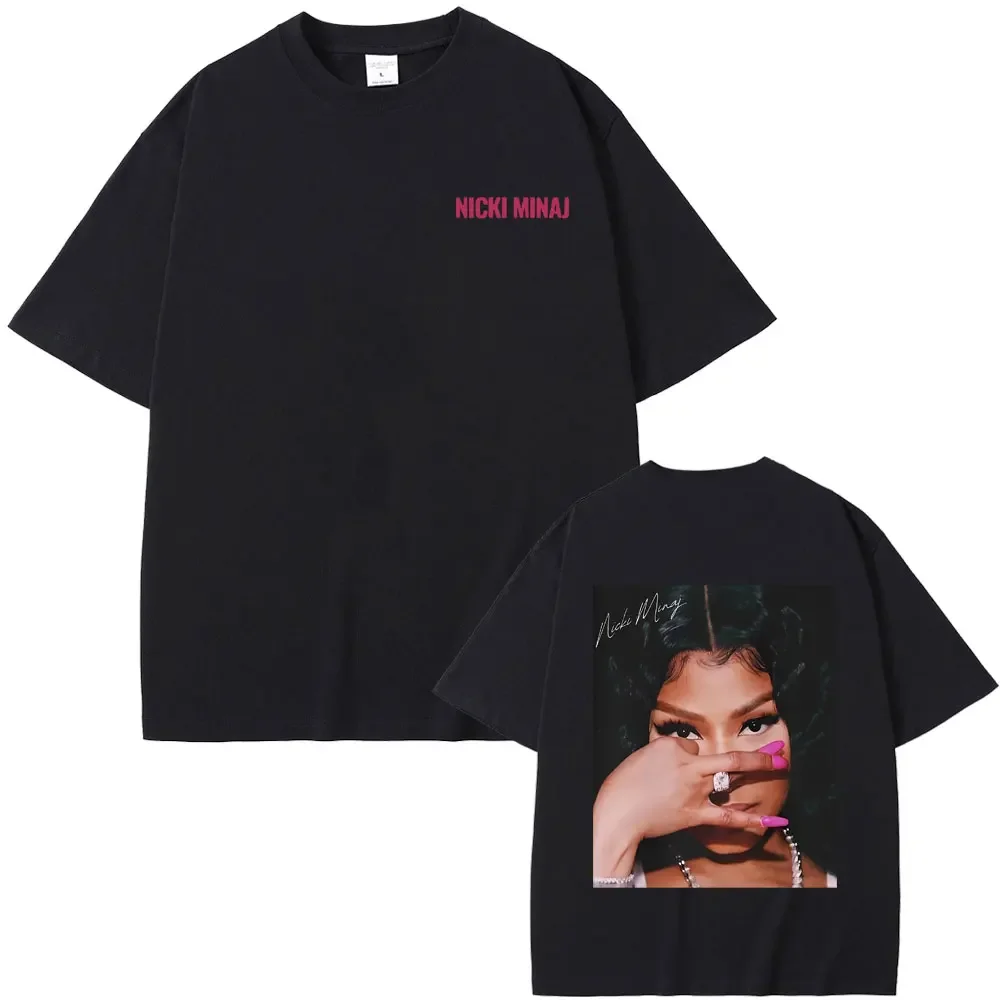 

Rapper Nicki Minaj World Tour Country Music Double Sided Print T-shirts Men Women Fashion Hip Hop Oversized Tshirt Streetwear