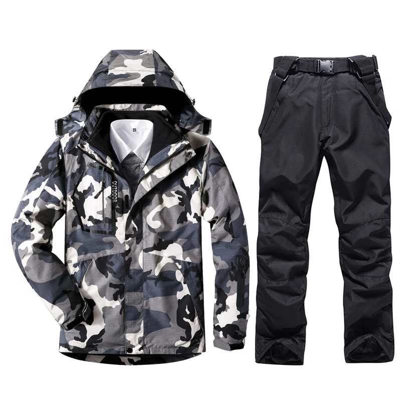 

Ski Suit Men Snowboard Jacket Suit Pants Winter Warm Sports Clothing Windproof Waterproof Outdoor Skiing Equipment