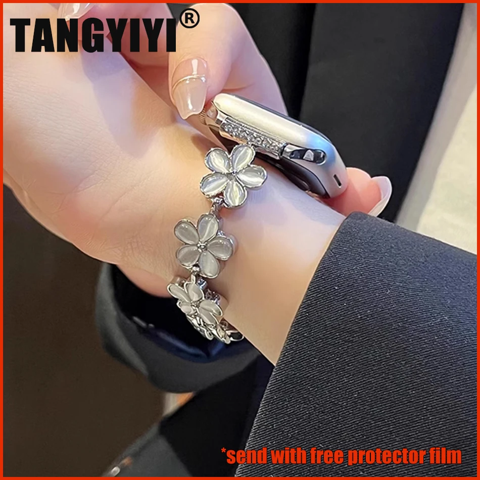 Strap For Apple Watch Ultra 49mm iWatch Series 8 7 6 SE 5 4 38/40/41mm 42/44/45mm Luxury Epoxy Flower Band Metal Chain Bracelet
Strap For Apple Watch Ultra 49mm iWatch Series 8 7 6 SE 5 4 38/40/41mm 42/44/45mm Luxury Epoxy Flower Band Metal Chain Bracelet