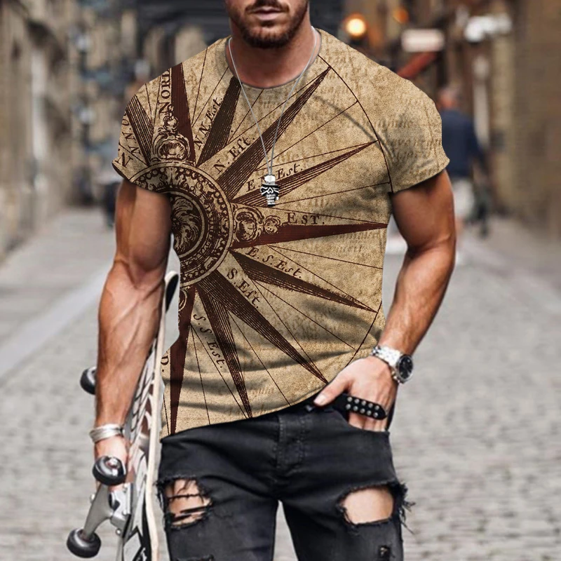 Men's Summer Short Sleeve T-shirt 3D Compass Stone Bell Casual Streetwear Sportswear Fashion Oversized Tops
Men's Summer Short Sleeve T-shirt 3D Compass Stone Bell Casual Streetwear Sportswear Fashion Oversized Tops