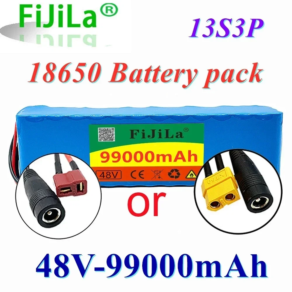 

13S3P 48V 99Ah 1000W 99000mAh Lithium Ion Battery Pack, E-bike Electric Bicycle Scooter With BMS