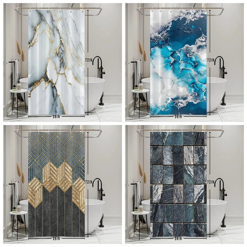 Marble Texture Shower Curtain Ink Painting Bathroom Partition Curtain Modern Home Bathtub Decor Waterproof With Hooks 90x180cm
Marble Texture Shower Curtain Ink Painting Bathroom Partition Curtain Modern Home Bathtub Decor Waterproof With Hooks 90x180cm