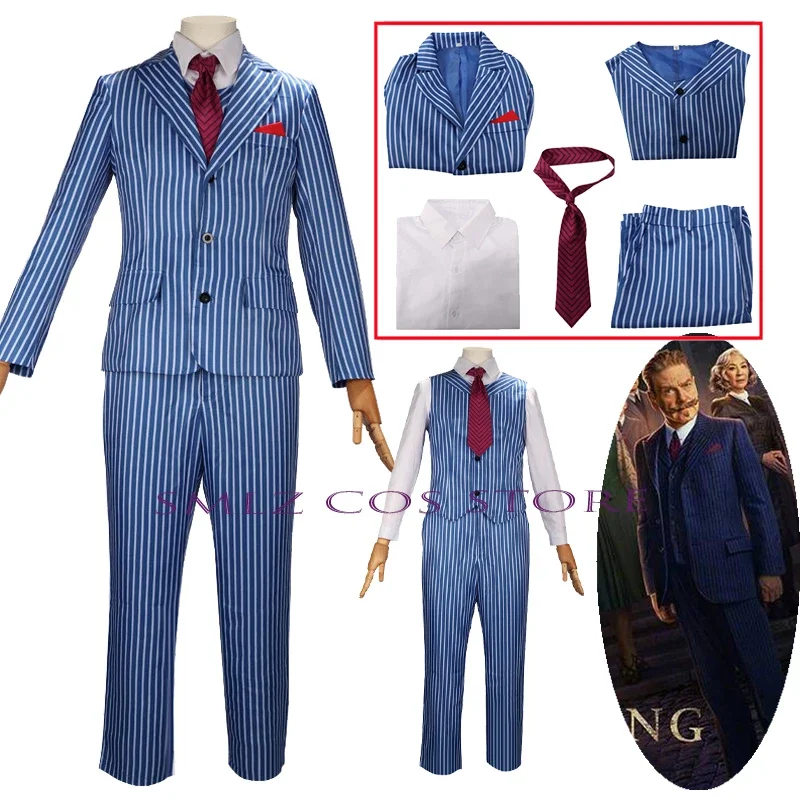 Костюм харитаки Пуаро для косплея аниме, Венецианский костюм, синяя форма, жилет, костюм на Хэллоуин, костюм для вечеринки для мужчин