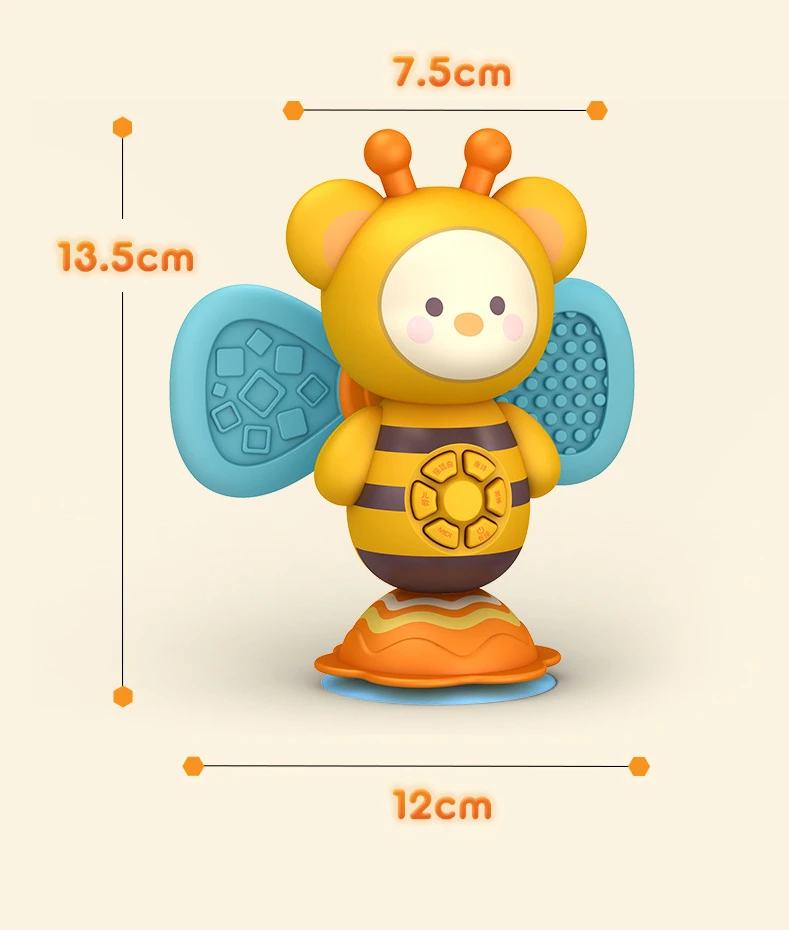Musical Toy With Suction Cup High Chair Interactive Toy Bee Sucker Turn Music Story Machine Rattle Teether Smoothing Toy Baby
Musical Toy With Suction Cup High Chair Interactive Toy Bee Sucker Turn Music Story Machine Rattle Teether Smoothing Toy Baby