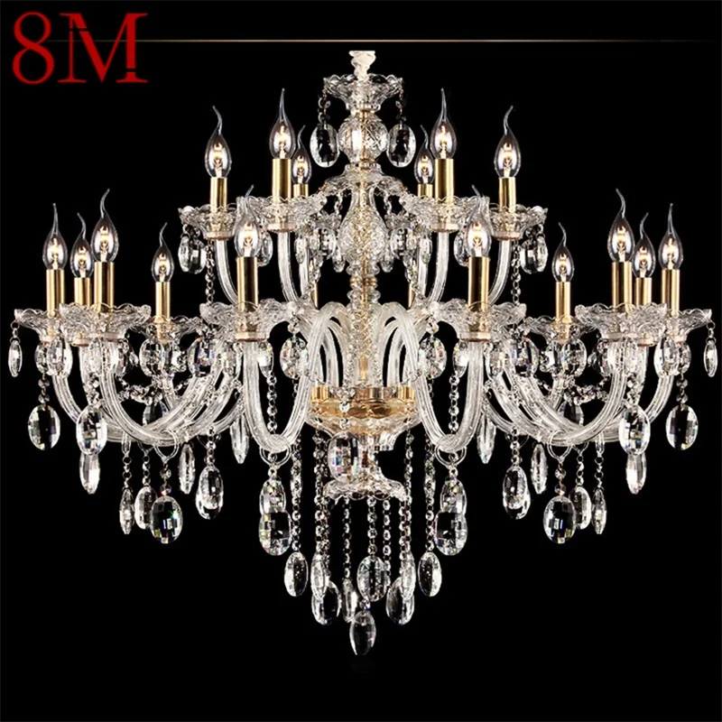 8M Crystal Chandelier Lamp European Style Hanging LED Candle Pendant Light Decorative Fixtures for Home Living Room
8M Crystal Chandelier Lamp European Style Hanging LED Candle Pendant Light Decorative Fixtures for Home Living Room