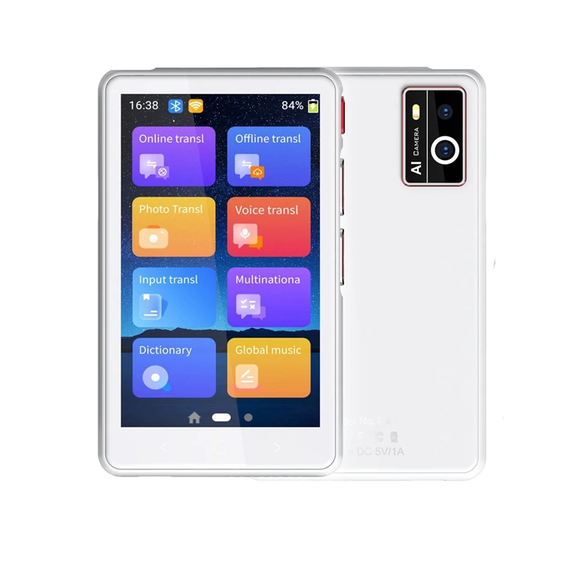 139 Language Translator 4 Inch Offline/Photo Translation Language Translator Two-Way AI Voice Translator(White)
139 Language Translator 4 Inch Offline/Photo Translation Language Translator Two-Way AI Voice Translator(White)
