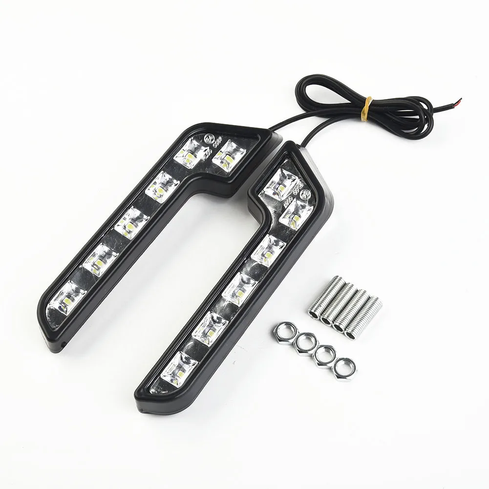 12V Daytime Running Ligh 2pcs ABS Plastics Car Driving Fog Front Grille LampL-Shaped Brand New High Quality Mount
12V Daytime Running Ligh 2pcs ABS Plastics Car Driving Fog Front Grille LampL-Shaped Brand New High Quality Mount