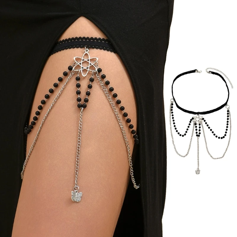 

Delicate Dangle Leg Chain Woman Sexy Hollow Thigh Chain Punk Jewelry